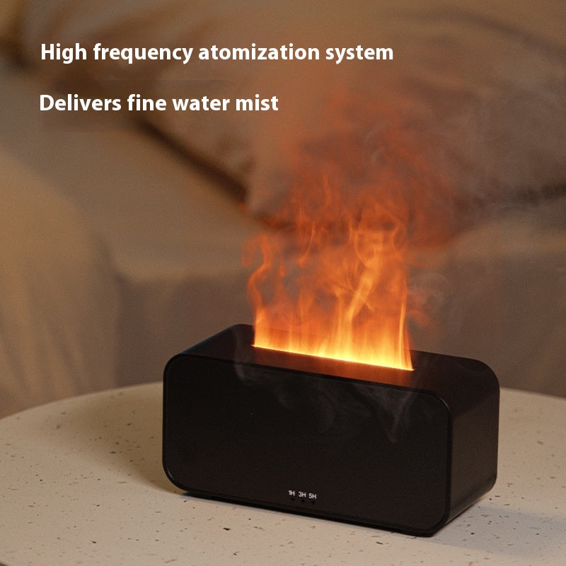 NNEDSZ Black Timing Simulation Aroma Diffuser Usb Household Flame Humidifier Aromatherapy Machine Spray Air Flame Humidifier Diffuser-1